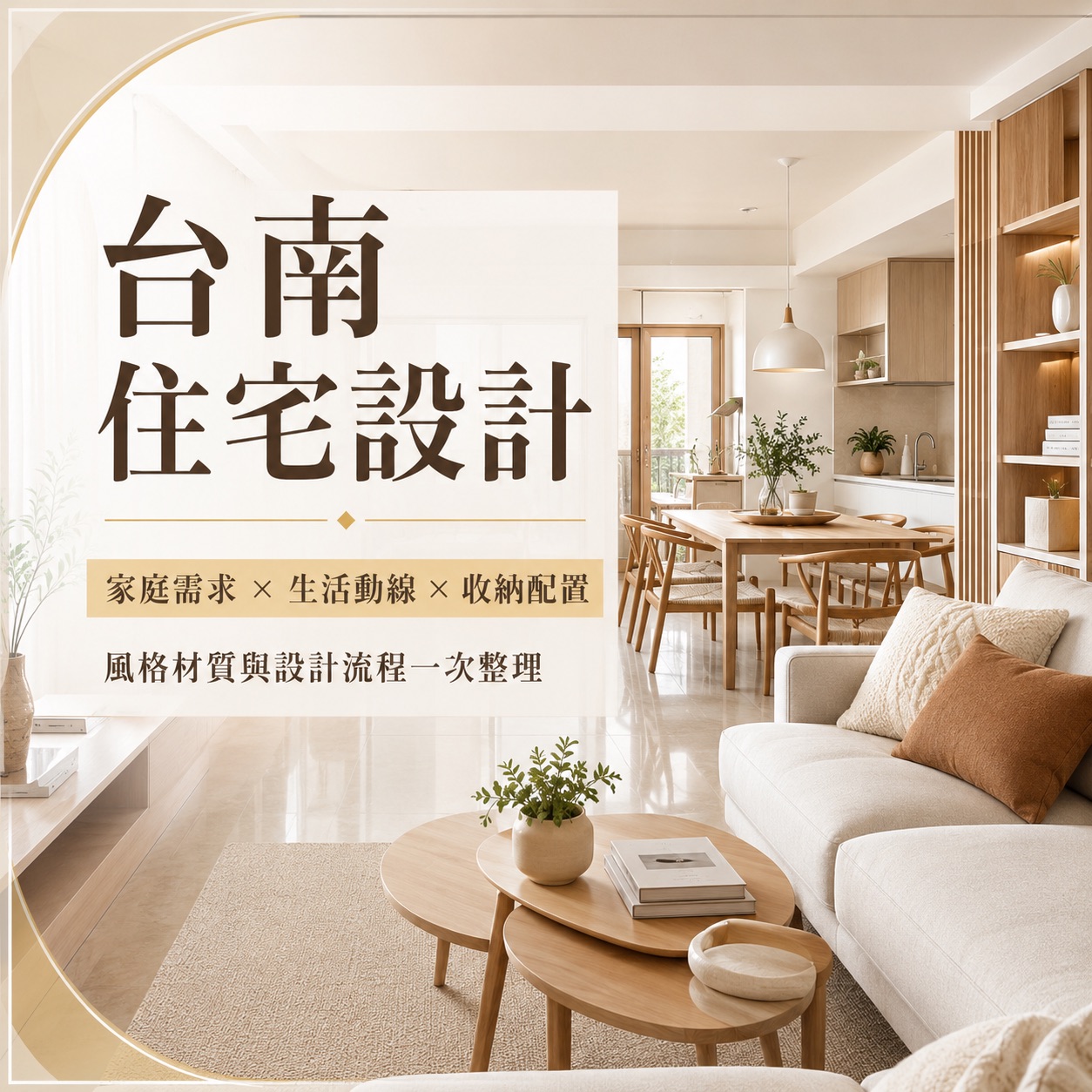 台南住宅設計全攻略:家庭需求、生活動線、收納配置與風格材質規劃