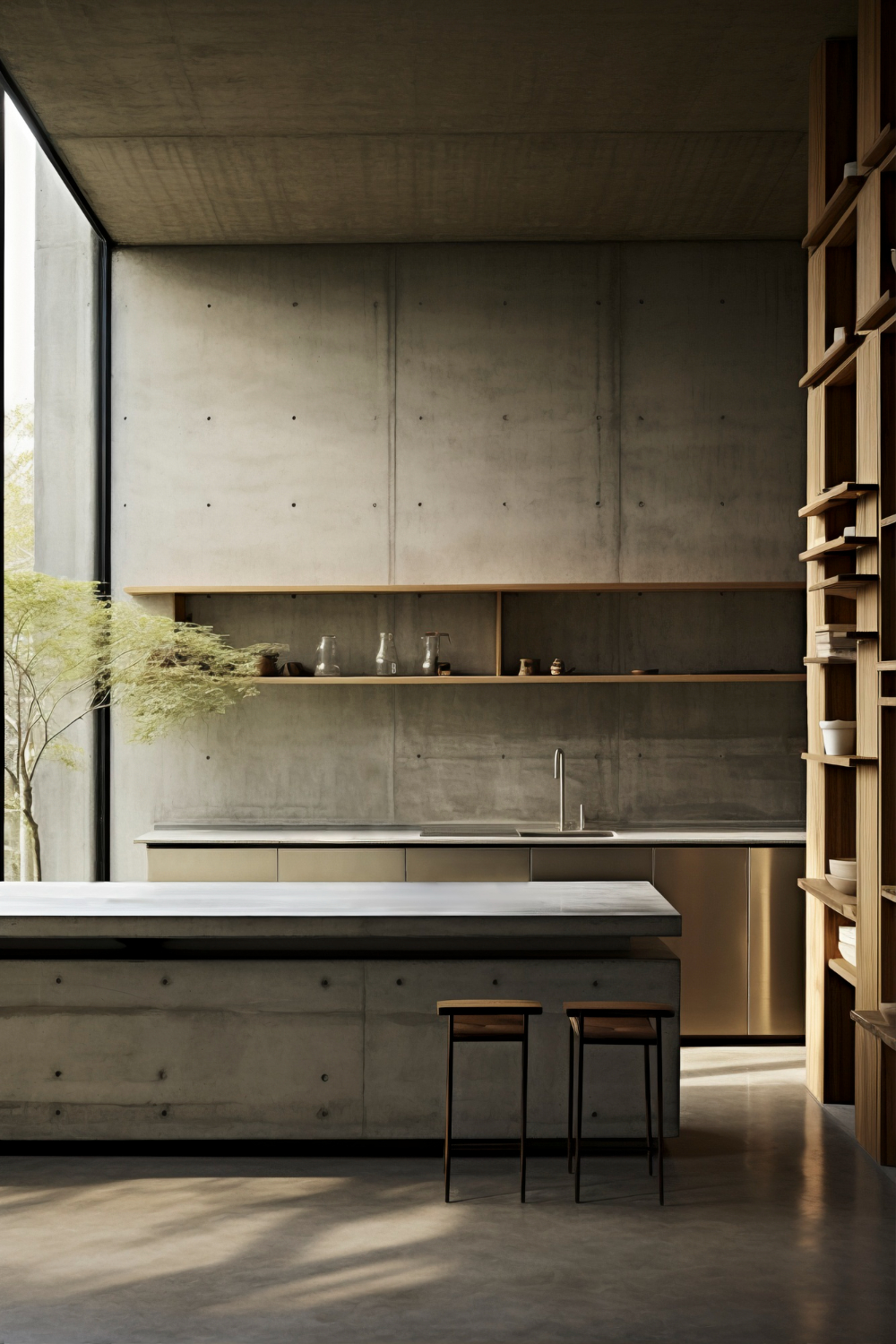 靜謐侘寂中島廚房
